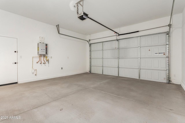 5664 N 205th Ln, Buckeye, AZ 85396 - garage with water heater, baseboards, and a garage door opener