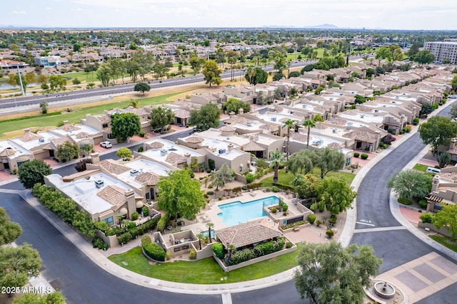 birds eye view of property featuring a residential view