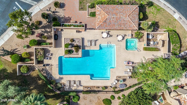 birds eye view of property