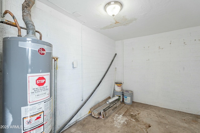 3743 E Coronado Rd, Phoenix, AZ 85008 - below grade area with gas water heater and concrete block wall
