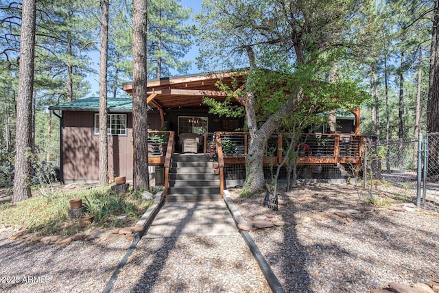 8894 W Lufkin Dr, Pine, AZ 85544 - view of front of house with a porch
