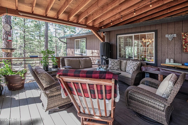 8894 W Lufkin Dr, Pine, AZ 85544 - deck with an outdoor living space