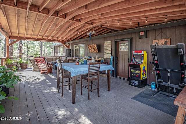 8894 W Lufkin Dr, Pine, AZ 85544 - deck featuring outdoor dining space