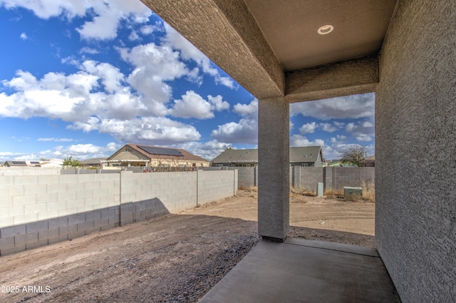 view of yard with a patio area