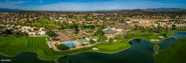 6502 W Wahalla Ln, Glendale, AZ 85308 - aerial view of residential area with a water and mountain view and a golf club