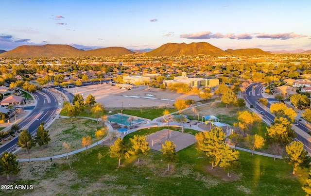 6502 W Wahalla Ln, Glendale, AZ 85308 - aerial view at dusk of a mountain view and a residential view