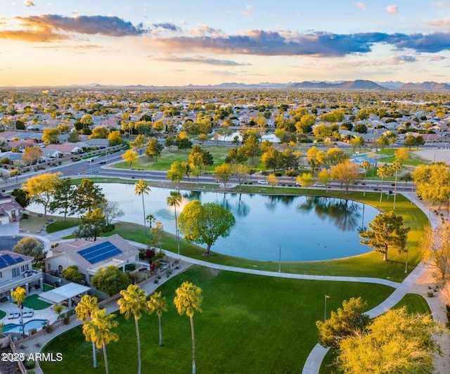 6502 W Wahalla Ln, Glendale, AZ 85308 - aerial view of residential area with a water and mountain view
