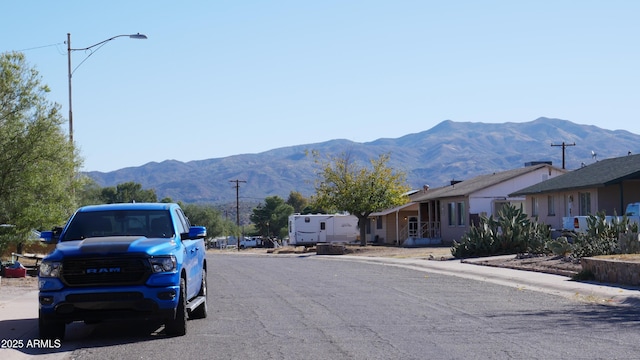 view of street featuring a mountain view