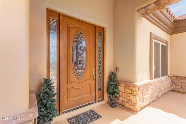 view of doorway to property