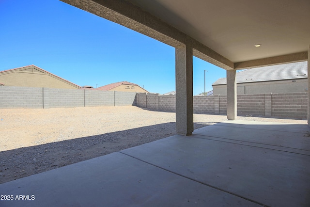 view of patio / terrace featuring a fenced backyard