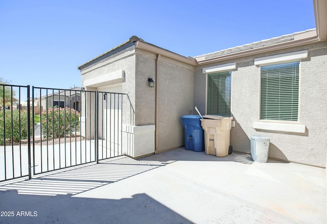 view of property exterior with stucco siding