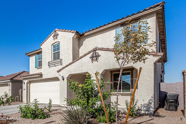 view of front of home featuring a garage