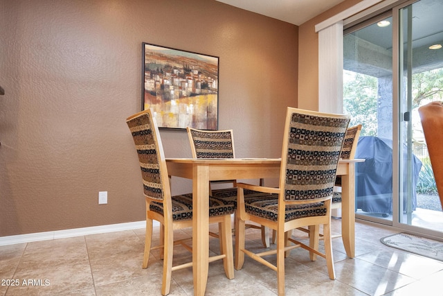 view of dining space