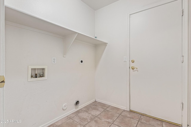 10318 E Plata Ave, Mesa, AZ 85212 - washroom with washer hookup, light tile patterned flooring, hookup for an electric dryer, and gas dryer hookup