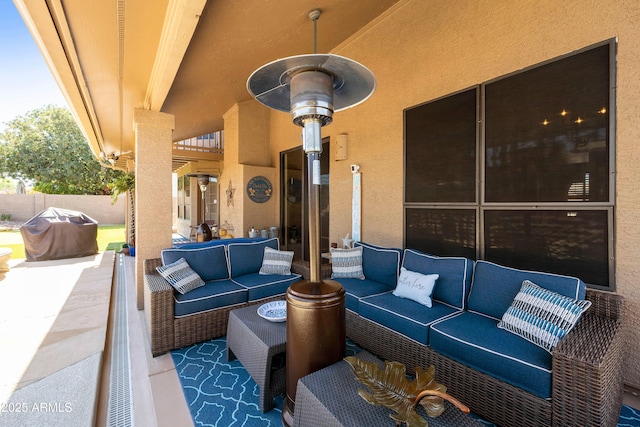 3538 E Squawbush Pl, Phoenix, AZ 85044 - view of patio / terrace with outdoor lounge area, fence, and area for grilling