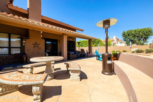 3538 E Squawbush Pl, Phoenix, AZ 85044 - view of patio featuring fence and an outdoor hangout area