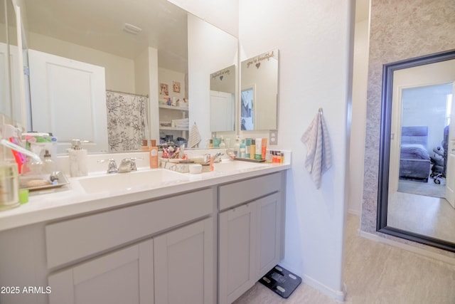 bathroom with vanity