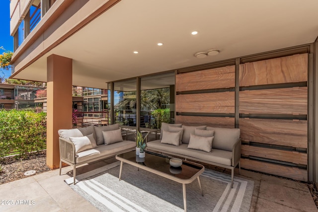 lobby with recessed lighting