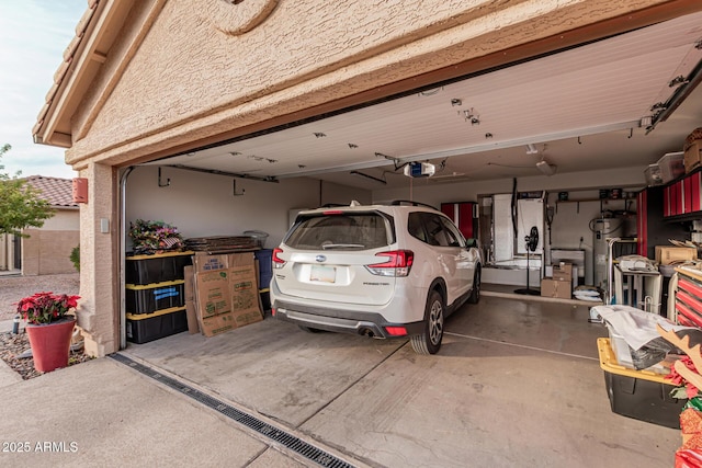 garage featuring a garage door opener