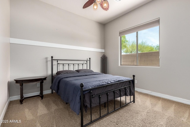 3824 E Parkside Ln, Phoenix, AZ 85050 - carpeted bedroom with baseboards and a ceiling fan