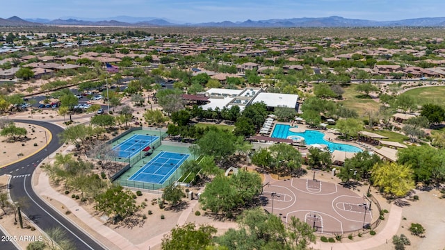 3824 E Parkside Ln, Phoenix, AZ 85050 - aerial view of a mountainous background and a pool area
