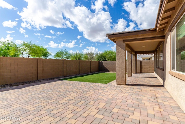 view of patio / terrace with a fenced backyard