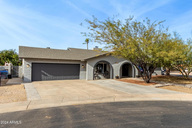 view of front of house featuring a garage