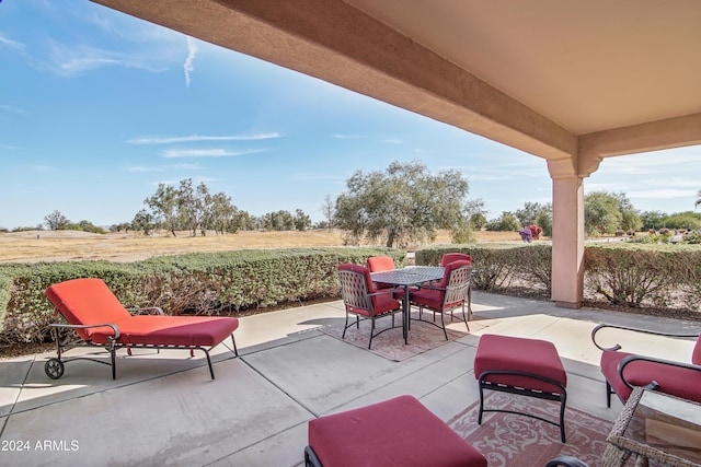 view of patio with outdoor dining space