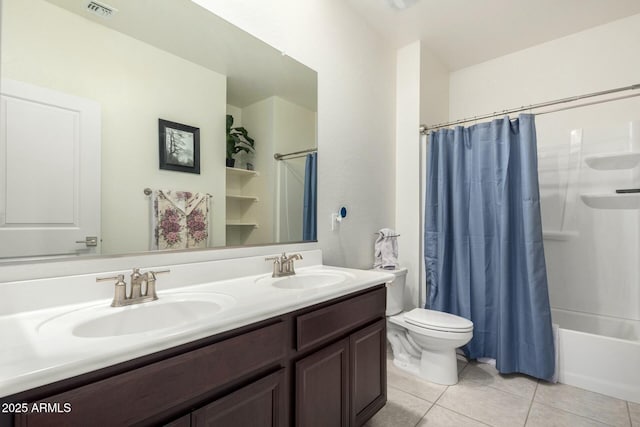 4269 W Coneflower Ln, San Tan Valley, AZ 85144 - full bathroom featuring tile patterned floors, visible vents, a sink, and toilet