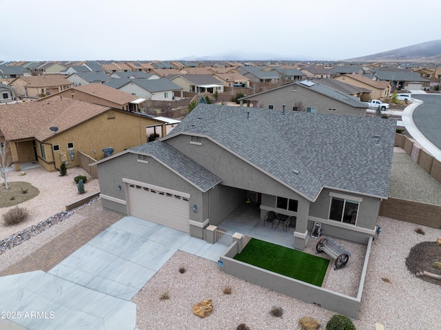 drone / aerial view featuring a residential view