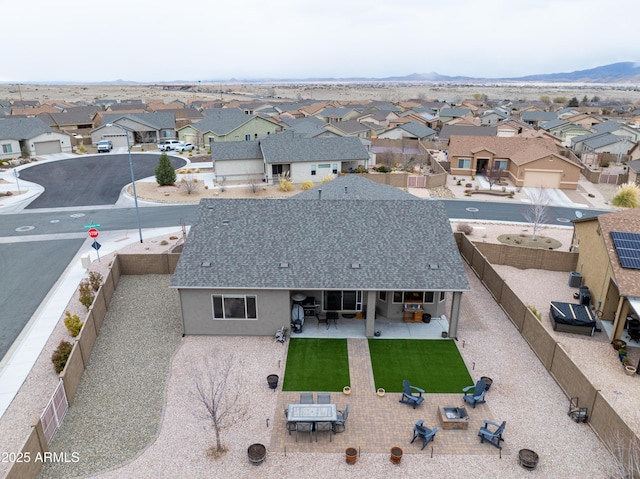 drone / aerial view featuring a residential view