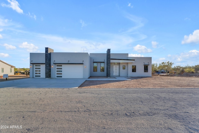 modern home with a garage