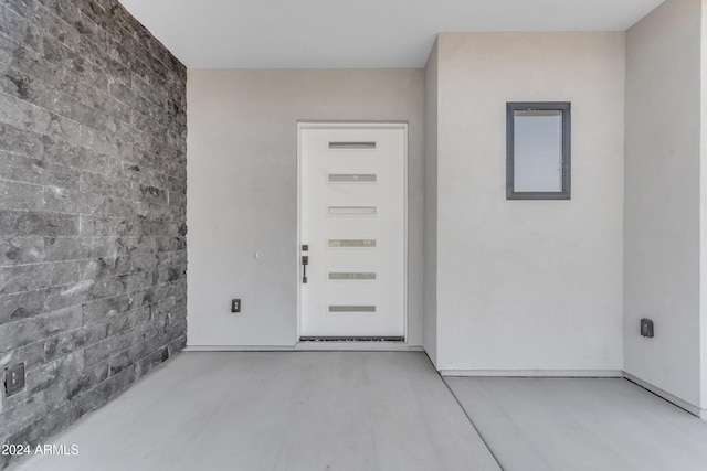 interior space with light hardwood / wood-style floors