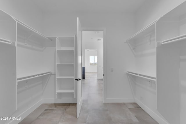 view of walk in closet