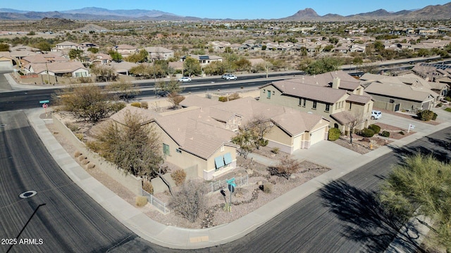 bird's eye view featuring a mountain view