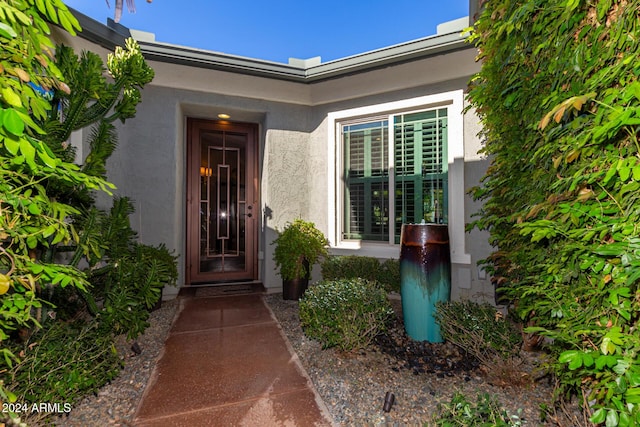 view of doorway to property