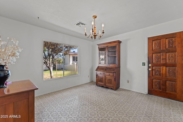 1455 W Kenrick Dr, Wickenburg, AZ 85390 - dining space with a chandelier and baseboards