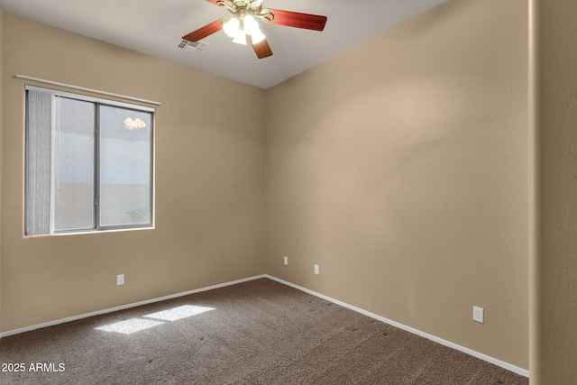 34944 N Mirandesa Dr, San Tan Valley, AZ 85143 - carpeted spare room featuring ceiling fan and baseboards