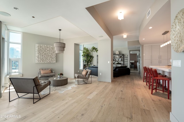 interior space with light wood-type flooring