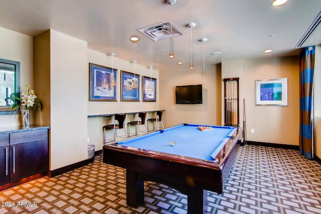 game room featuring billiards