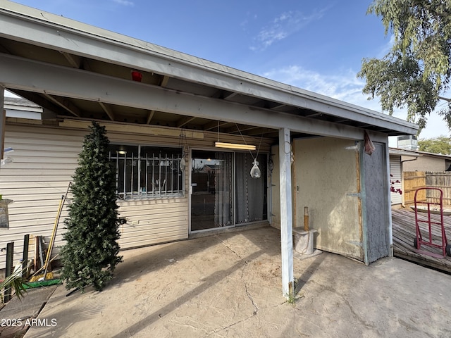 view of doorway to property