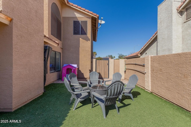 view of patio with fence