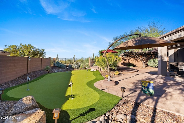 view of yard with a patio