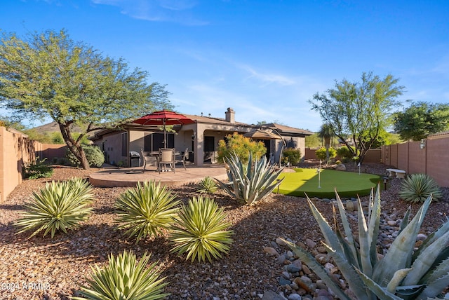 view of yard with a patio