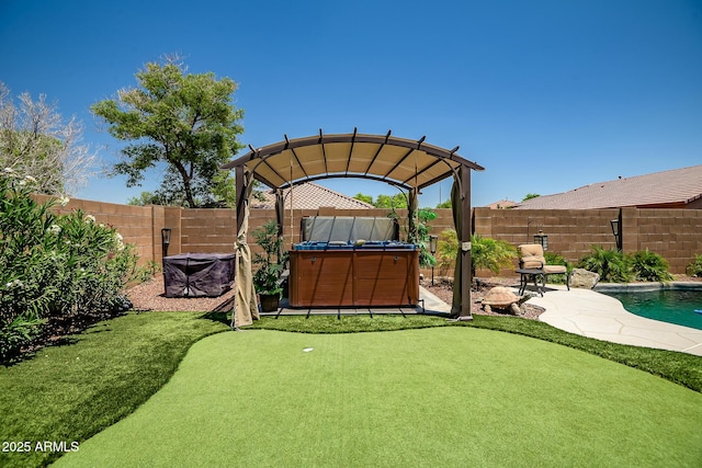 11936 W Alvarado Rd, Avondale, AZ 85392 - fenced backyard with a putting green and a patio