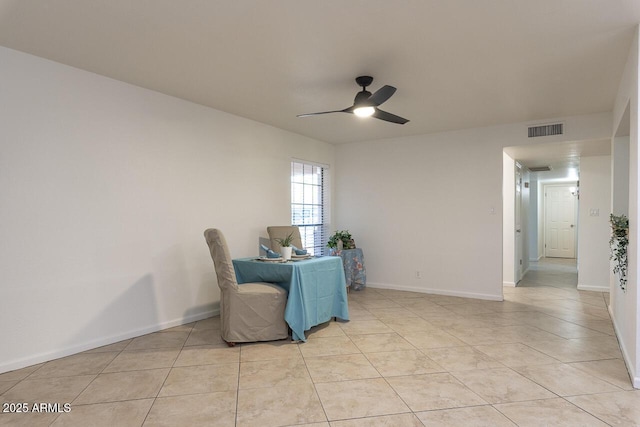 2925 E Dragoon Ave, Mesa, AZ 85204 - dining area with a ceiling fan and light tile patterned floors