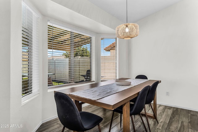 1320 E Scott Ave, Gilbert, AZ 85234 - dining area with baseboards and wood finished floors