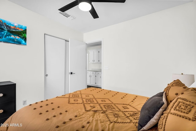 1320 E Scott Ave, Gilbert, AZ 85234 - bedroom with a closet and ceiling fan