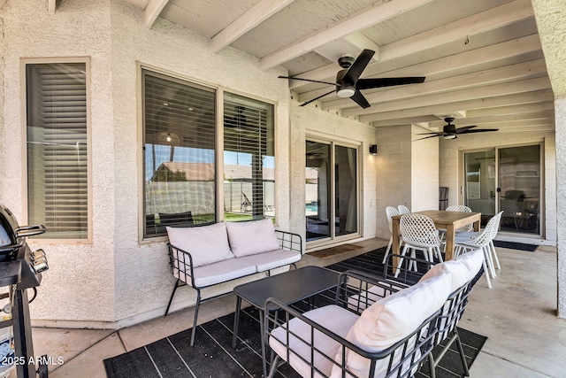 1320 E Scott Ave, Gilbert, AZ 85234 - view of patio with an outdoor living space and ceiling fan