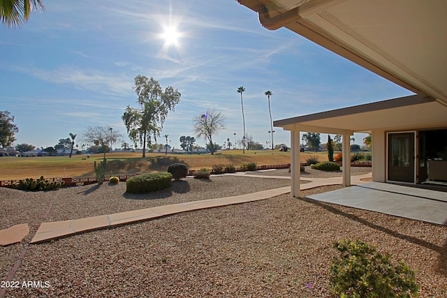 view of yard with a patio